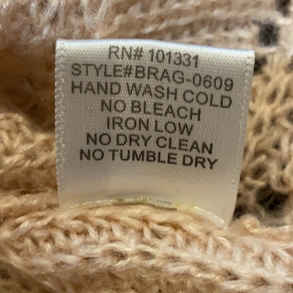 Charlotte Russe Soft Peach Long Sleeve Open Knit Ribbed Casual Sweater Size S - Picture 10 of 10